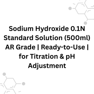 Sodium Hydroxide 0.1N Standard Solution (500ml) AR Grade Ready-to-Use for Titration & pH Adjustment
