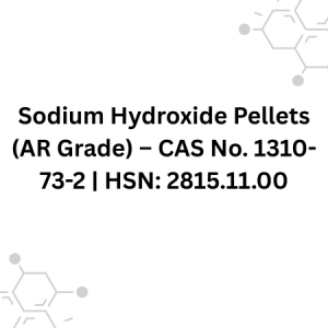 Sodium Hydroxide Pellets (AR Grade) – 500gm CAS No. 1310-73-2 HSN 2815.11.00